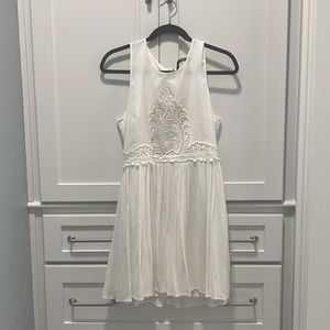White lace mini dress